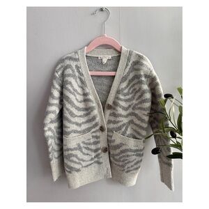 J.Crew / crewcuts Kids Gray Zebra Pattern Cardigan
